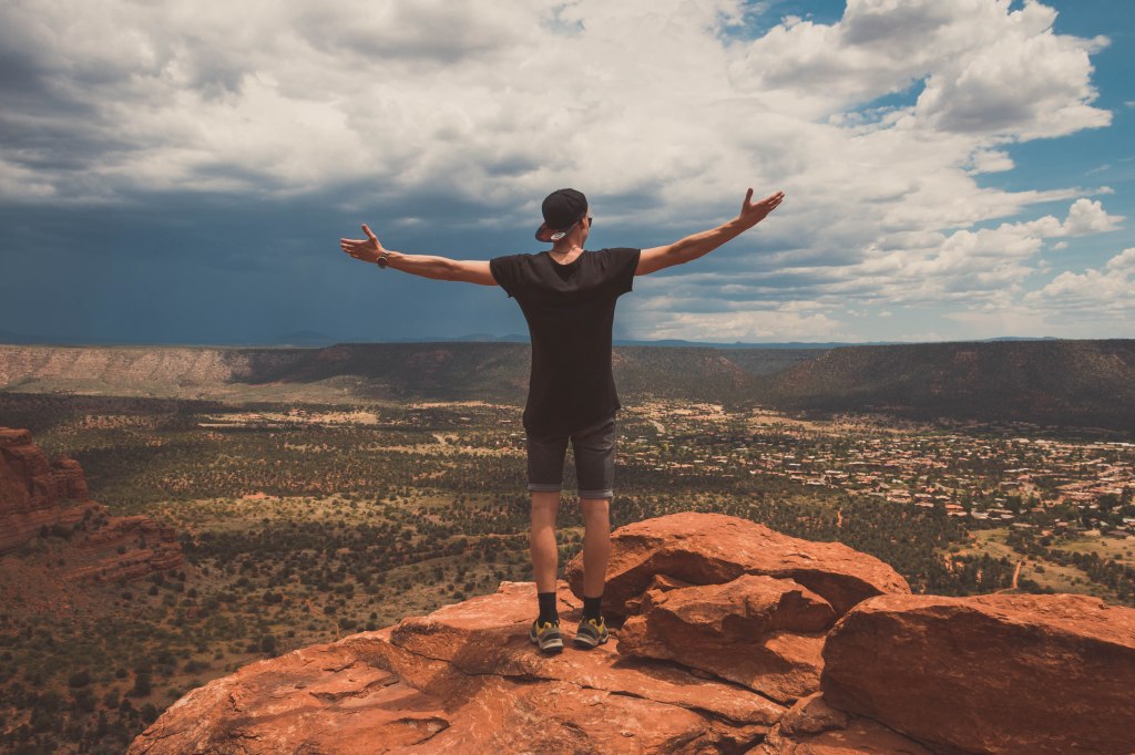 Auf dem Gipfel des Bell Rocks in Sedona, USA